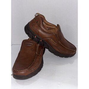 CAMEL CROWN Mens Shoes Slip On Loafer Brown Leather Casual Walking US Men 8.5 W